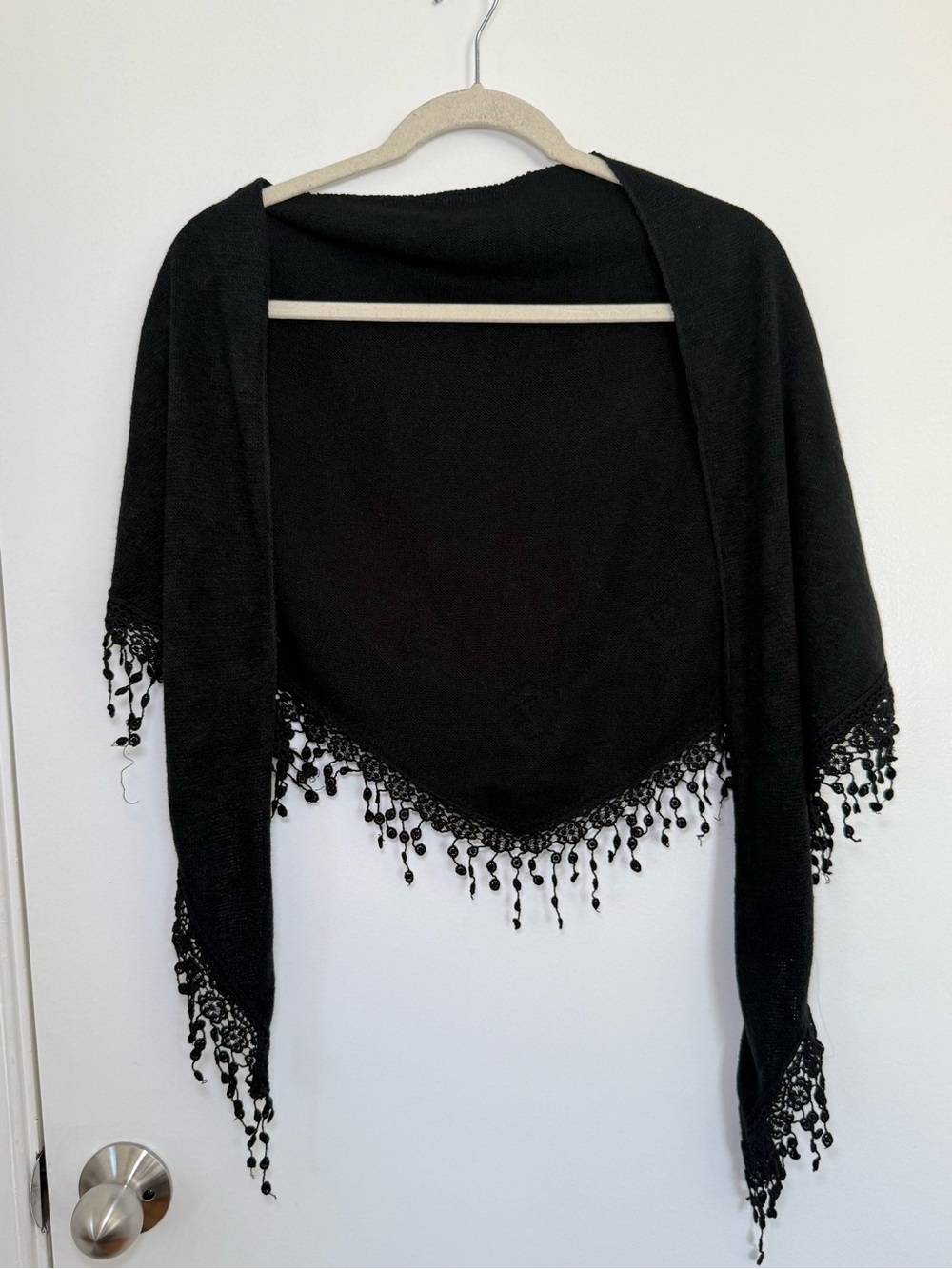 Women's Black Shawl Sweater
